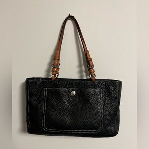 COACH Chelsea Tote / Shoulder Bag Black Pebbled Leather